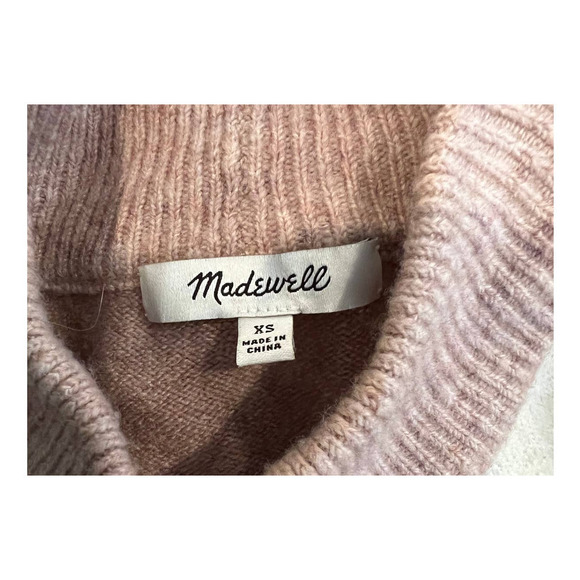 MADEWELL Redmond Colorblock Mock Neck Pocket Sweater (XS) - Picture 5 of 6